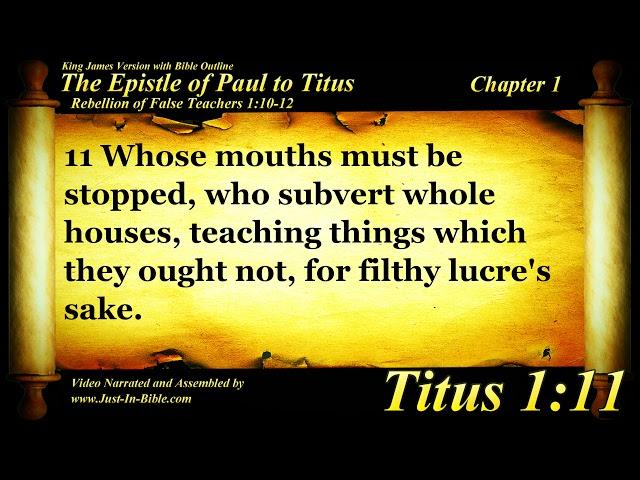 Titus Chapter 1 - Bible Book #56 - The Holy Bible KJV Read Along Audio/Video/Text