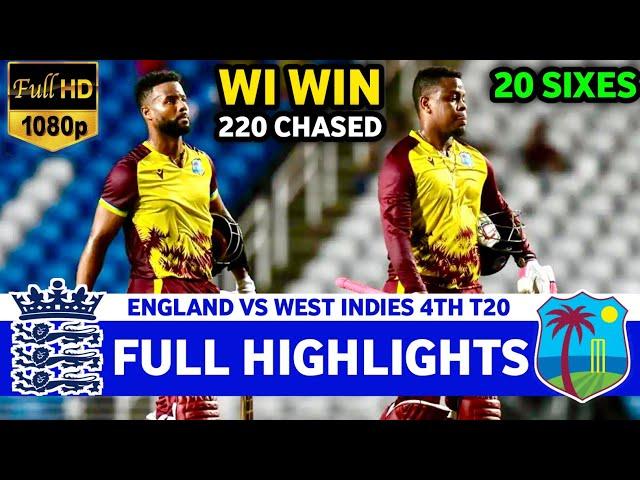 England Vs West Indies 4th T20 Full Highlights 2024 | ENG VS WI