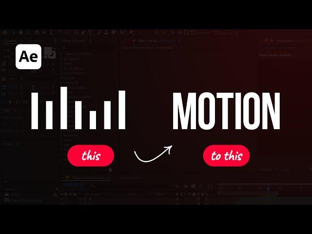 Flipped Text Animation in After Effects - After Effects Tutorial - Text Animation After Effects