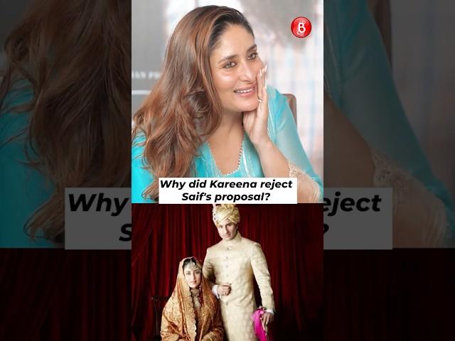 What! #kareenakapoorkhan rejected #saifalikhan's marriage proposal twice #bollywoodbubble #shorts