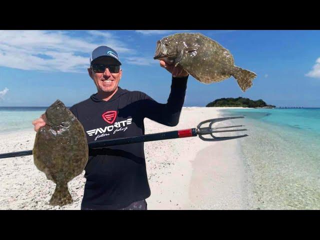 Catching Dinner with a Huge Spear! (Flounder and Trout Catch & Cook)