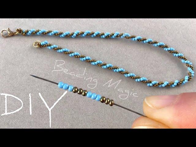 Double Spiral Beaded Rope Tutorial: How to Make a Beaded Chain