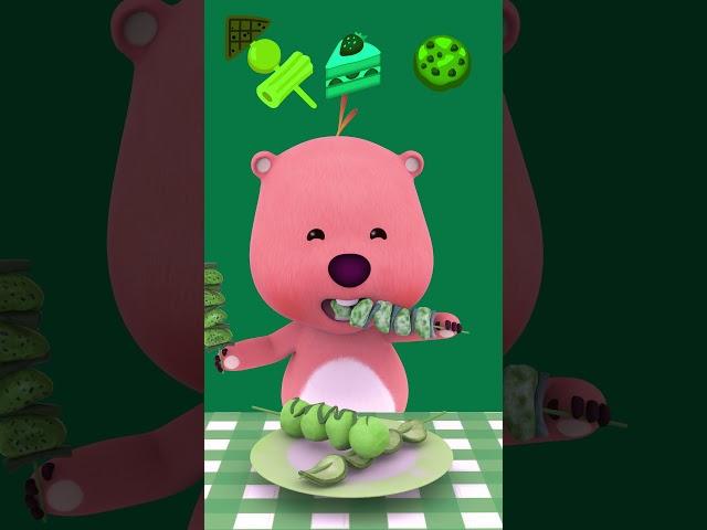 GREEN Color Food MUKBANG #Shorts #잔망루피