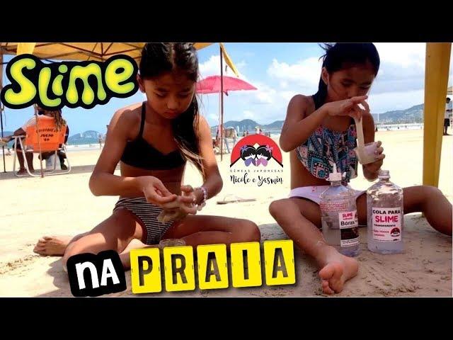 SLIME COM AREIA DE PRAIA NA PRAIA!!!