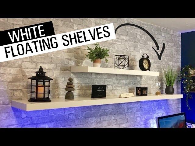 How to Install White Floating Shelves | Ikea Lack Shelf