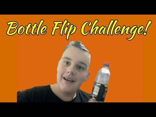 The Bottle Flip Challenge w/ My Little Brother! | SuperDude 24