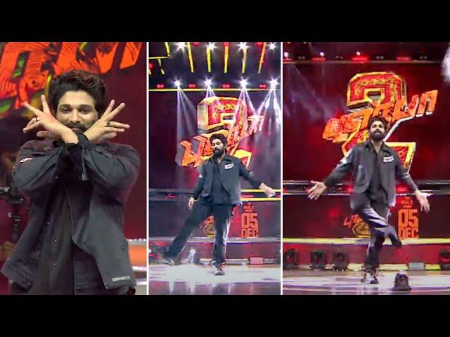 Icon Star Allu Arjun Dance On Stage  | #Pushpa2 Pre Release Event | Chennai | Manastars