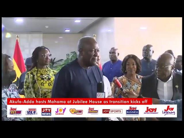 Akufo-Addo hosts Mahama at Jubilee House as transition kicks off