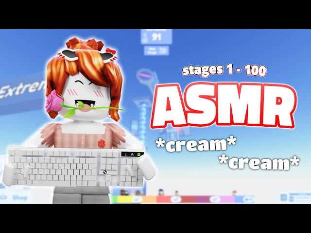 (100 Stages) Daily's Difficulty Chart Obby but it's *CREAMY* Keyboard ASMR | Roblox ASMR