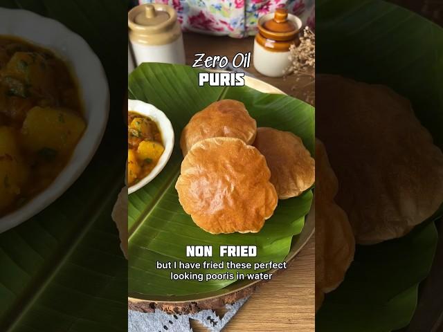 Zero Oil Puris can be made ! Now enjoy without any guilt. 1/2 calories of regular puri