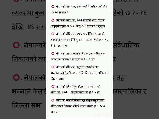 constitution of Nepal #generalknowledge