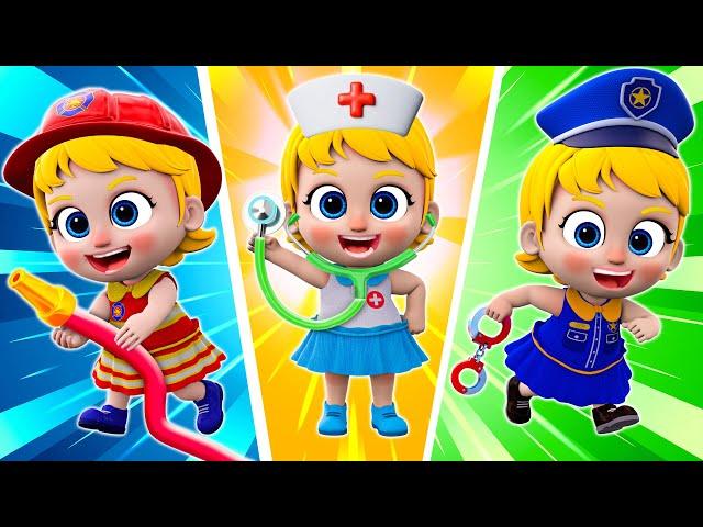 PoliceGirl, FireGirl and Doctor Song | Funny Kids Songs & More Nursery Rhymes | Songs for KIDS