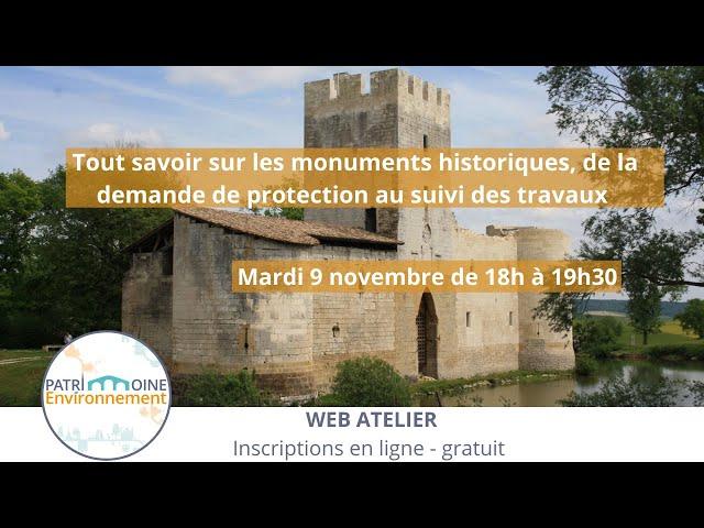 Web Atelier n°8 : Tout savoir sur les Monuments historiques