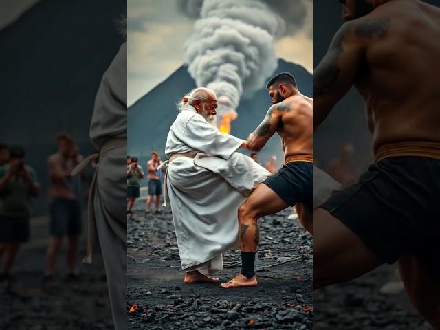 Shaolin Monk’s Ancient Technique Stuns MMA Fighter #kungfu #wushufight #fight #ytshort #martial arts
