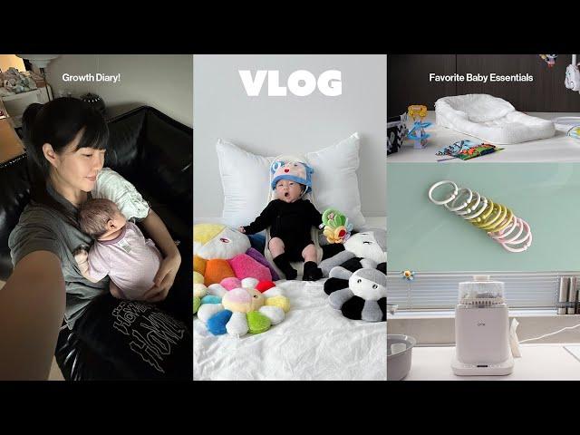 육아 vlog +육아템 추천 50~80일 아기 10시간 통잠. 놀아주는 방법. 발달 공유 / 50일촬영! / 너무 잘 쓰는 육아용품 추천(오르테 젖병세척기.의자.역방쿠.장난감)