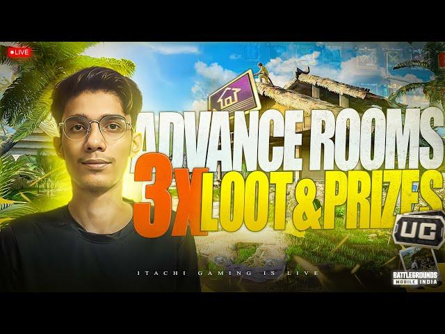 BGMI LIVE CUSTOM ROOM | RP AND UC GIVEAWAY EVERY MATCH | ADVANCE CUSTOM ROOM WITH 3x LOOT ️‍