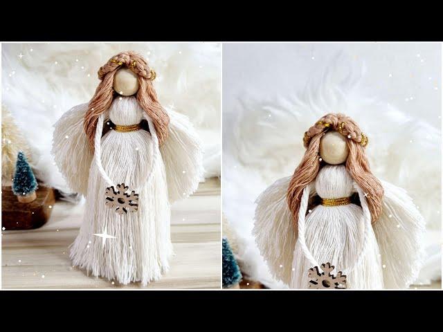 Easy Macrame Angel tutorial for Christmas Decoration - DIY