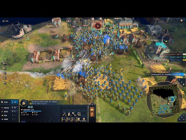 Age Of Empires 4 | Epic Resource Hold & Attack: Dragon vs Japanese & Ottomans