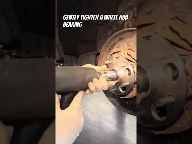 Quick Fix: Tightening an Axle Nut on a Wheel Hub Bearing! #shorts  #automotiverepair