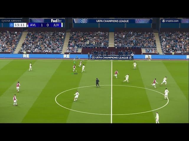 Football Life 2025 Gameplay UCL Full MOD. Aston Villa VS Juventus.