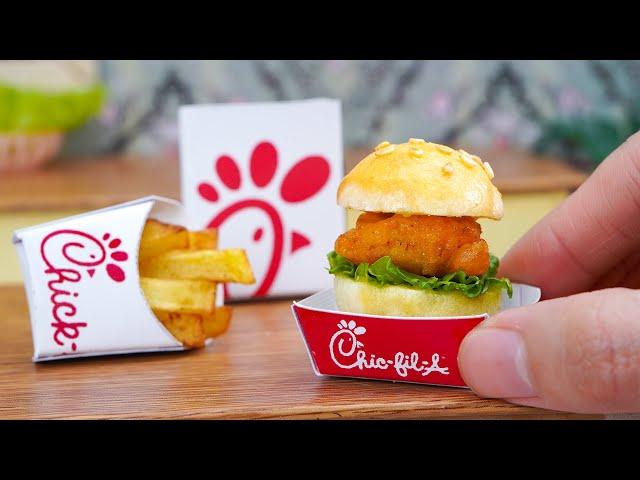 Perfect Miniature Chick-fil-A Chicken Sandwich Recipe | ASMR Cooking Mini Food