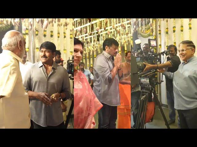 Chiranjeevi's #Mega156 Pooja Ceremony | Megastar Chiranjeevi | Vassishta | MM Keeravani|Sankharavam