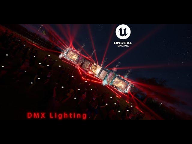 Epic Festival DJ Stage | Unreal Engine 5 & DMX Lighting Show