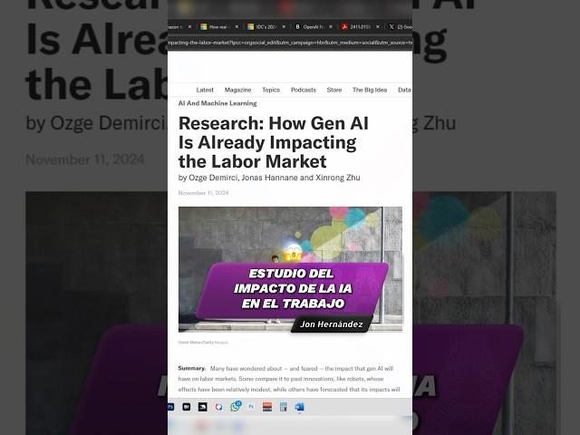  Así impacta la IA en el sector laboral |  #ia #chatgpt #openai