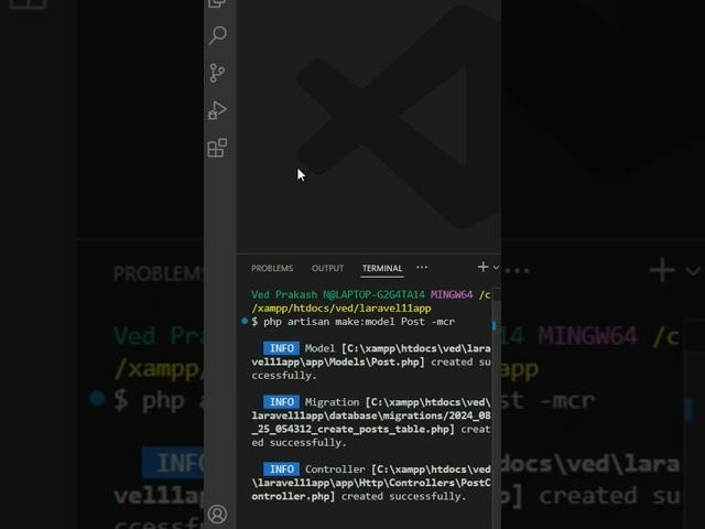 Did you know you can create a model, migration and controller in 1 command in laravel #programming