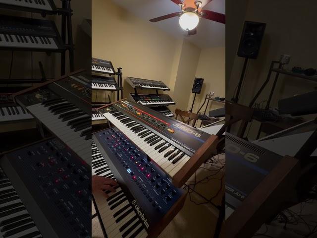 1982 Roland Juno-6 meets a 2022 Oberheim OB-X8. I’ll be back! #roland #oberheim