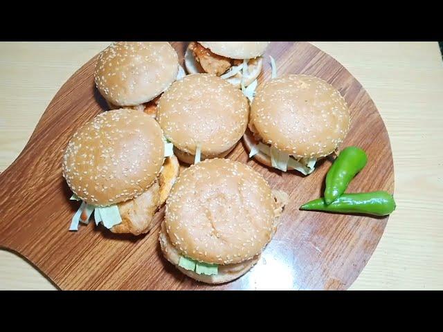 Easy zinger burger  recepie |Maryam home cooking