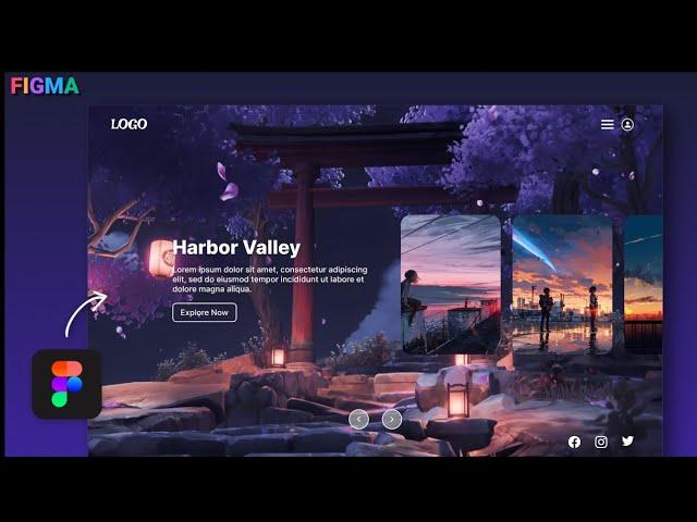 Figma tutorial:- Landing page design with slider animation in figma