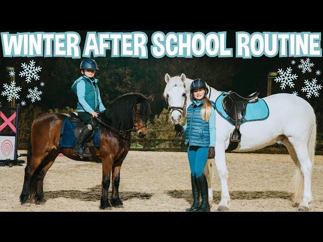 WINTER AFTER SCHOOL ROUTINE WITH THE PONIES!