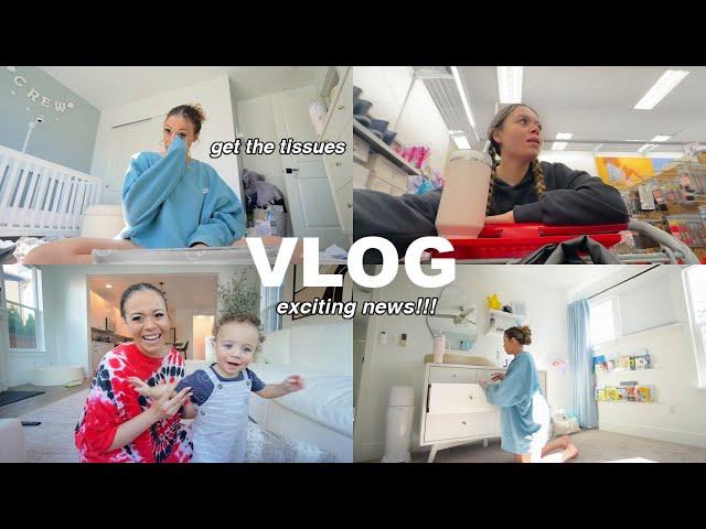 VLOG: Exciting News!!! emotional, target shopping, spring cleaning + more!