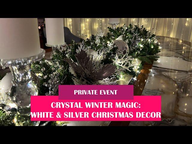 CRYSTAL WINTER MAGIC  WHITE & SILVER CHRISTMAS DECOR