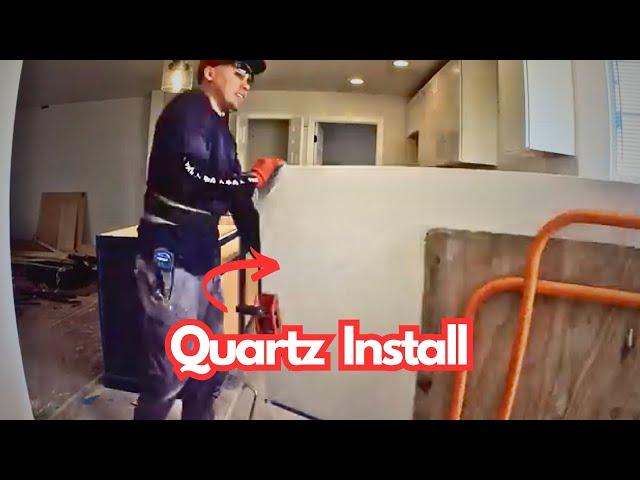 Quartz Countertop Install Start to Finish TimeLapse