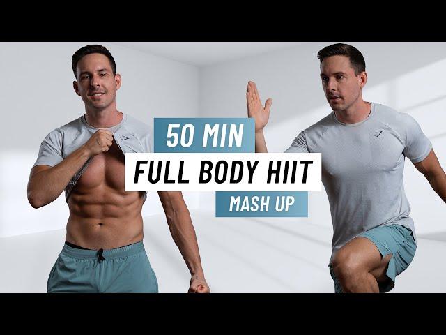 50 MIN FULL BODY CARDIO HIIT Workout - Fat Burn At Home (No Equipment)