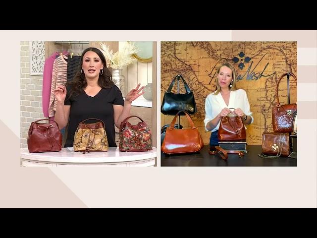 Patricia Nash Elisa Leather Bucket Bag on QVC