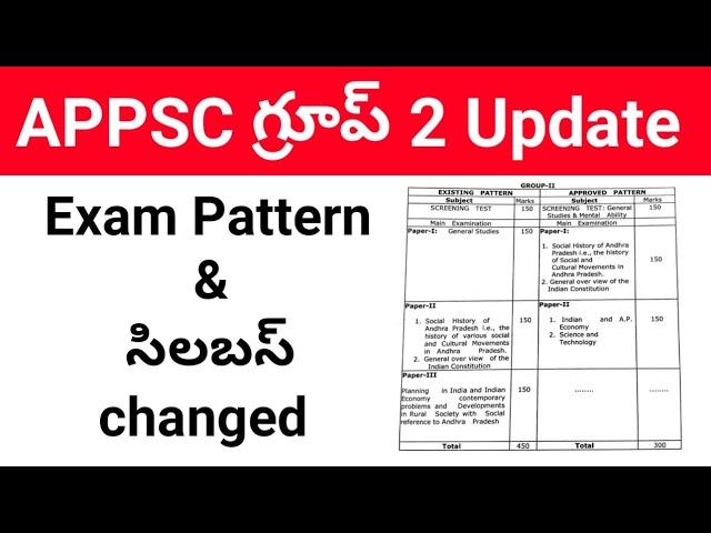 APPSC Group 2 Exam Pattern And Syllabus Changed