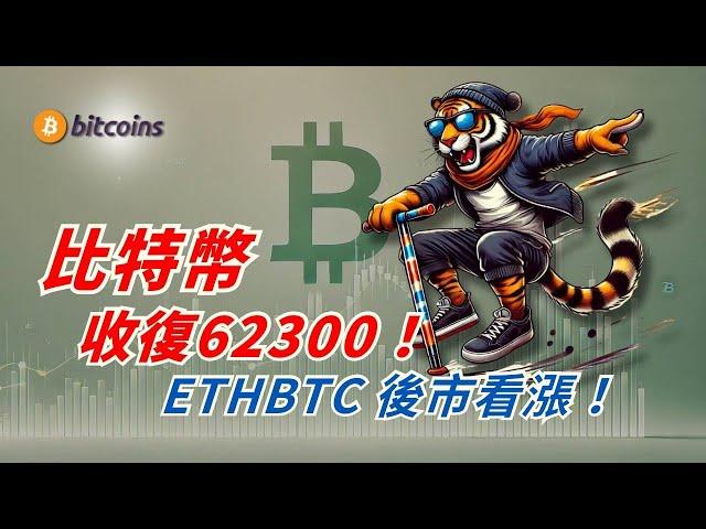 比特幣收回62300 還能漲？！ETHBTC後市看漲