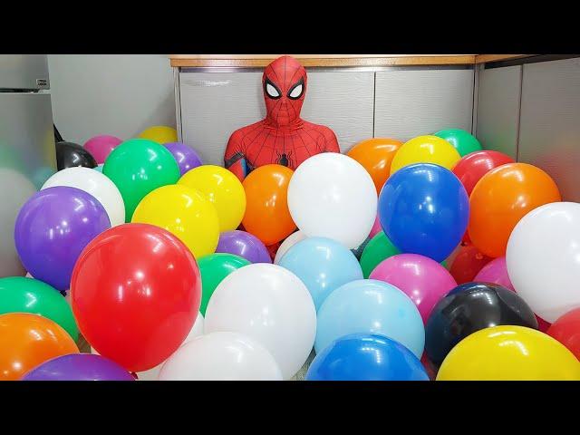 Spider Man Popping Balloons & Trick Shots Compilation! (Full Episode)