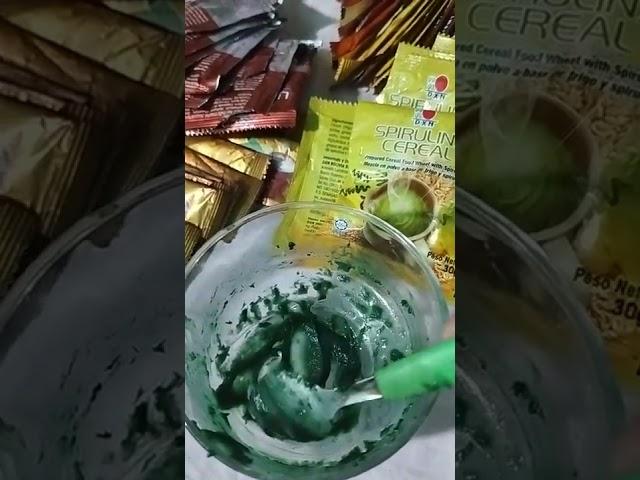 MASCARILLA CON NUESTROS MARAVILLOSOS PRODUCTOS DE DXN GANODERMA  Y ESPIRULINA