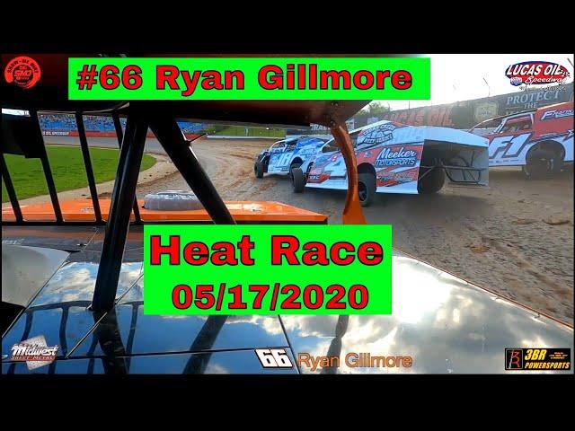 #66 Ryan Gillmore Heat Race - Lucas Oil Speedway In-Car Camera 5/17/2020