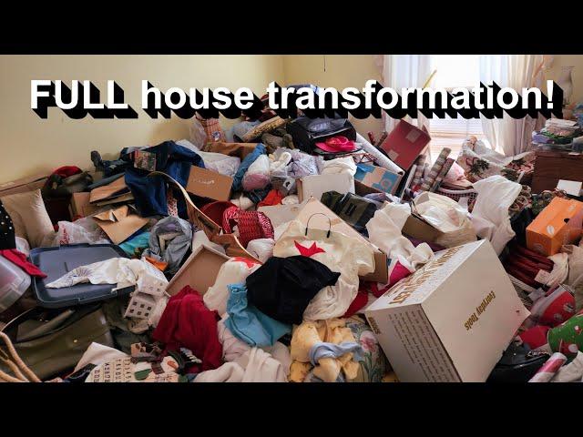 Jaw-Dropping Hoarder House Transformation (FULL HOUSE CLEANING)