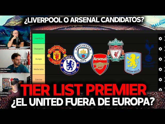 TIER LIST PREMIER LEAGUE: ¿ACABARÁ EL UNITED FUERA DE EUROPA? ¿PUEDEN GANARLA LIVERPOOL O ARSENAL?