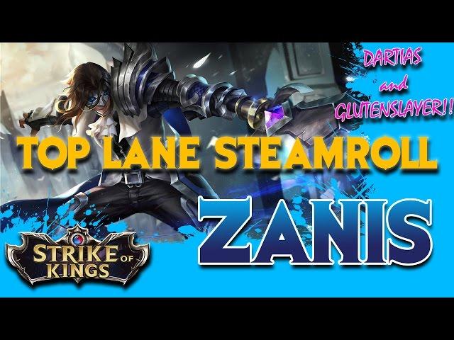 Strike Of Kings - Zanis and Alice Top Lane MVP Steam roll win! w/ Glutenslayer!