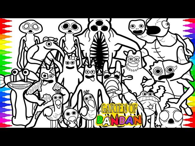 Garten Of BANBAN New Coloring Page | How to Color All Main Characters | NCS Music