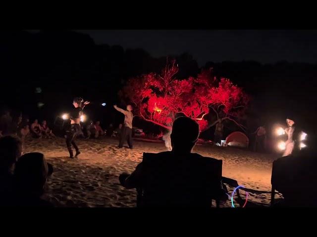 Fire dancers late night Grassfire Festival Nelson Ledges Quarry Park 8/6/23