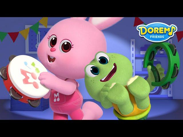 Tambourine | Doremi Music Class | Melody School with GLORIA | Nursery Rhymes | Doremi Friends