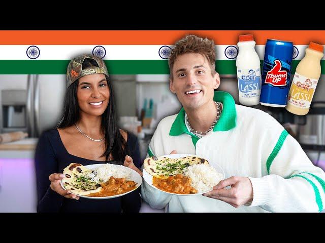 Americans Make Homemade Indian Food for First Time  (Butter Chicken Recipe)